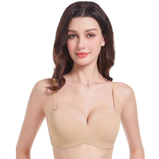 Magic Seamless Convertible Strapless Push-Up Demi Bra